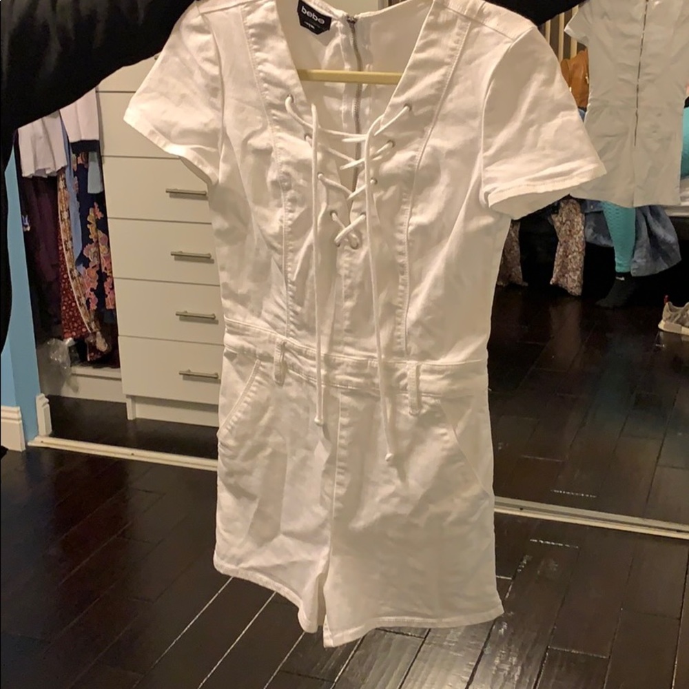 White bebe romper